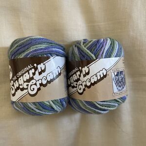 2 SUGAR’N CREAM 100% COTTON YARN 2oz. Countryside Ombre 02235 Dye Lot 15465